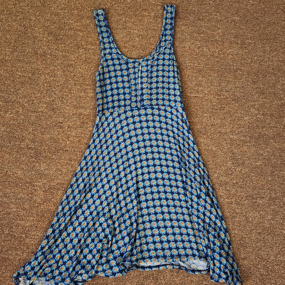 NATURAL LIFE Blue and Yellow Floral Mini Dress